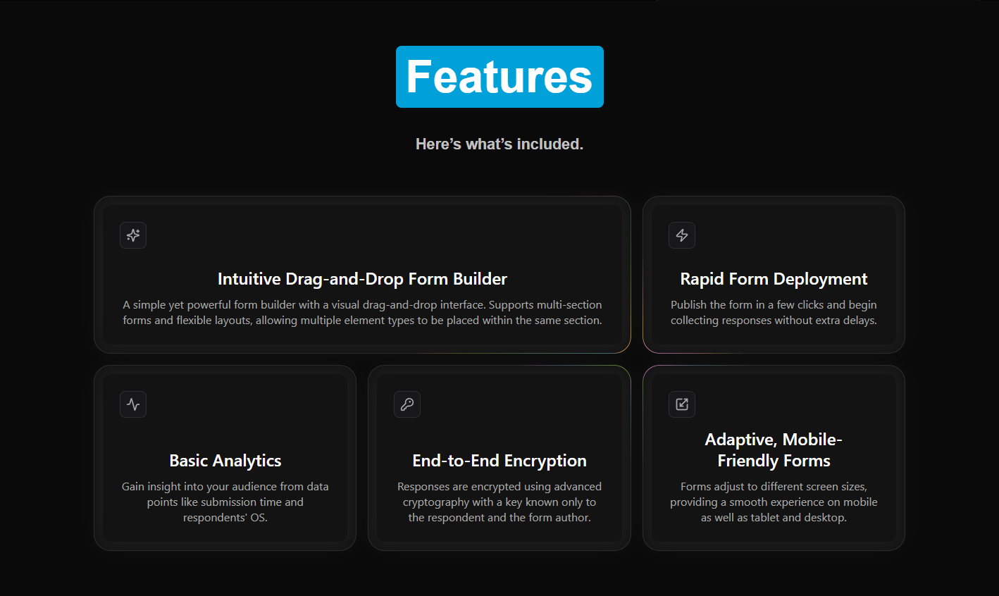 Alt Features section