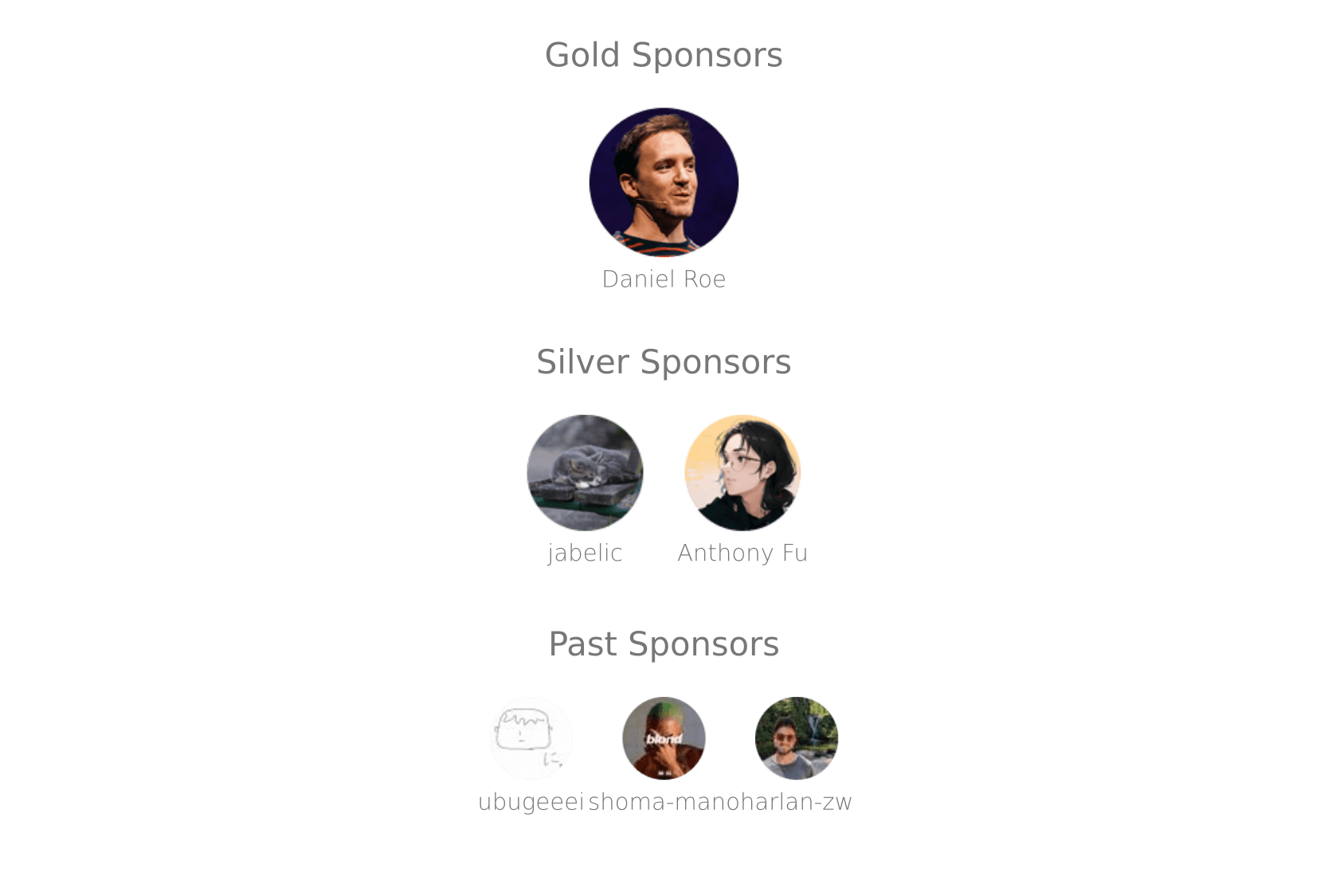My lovely sponsors