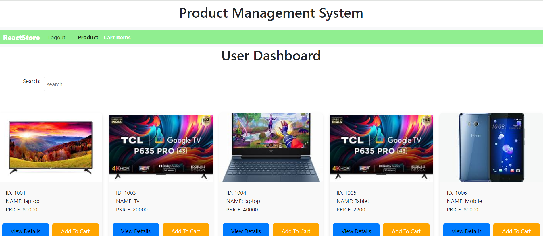 User Dashboard