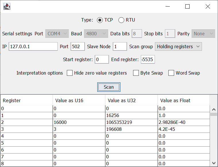 Register scanner