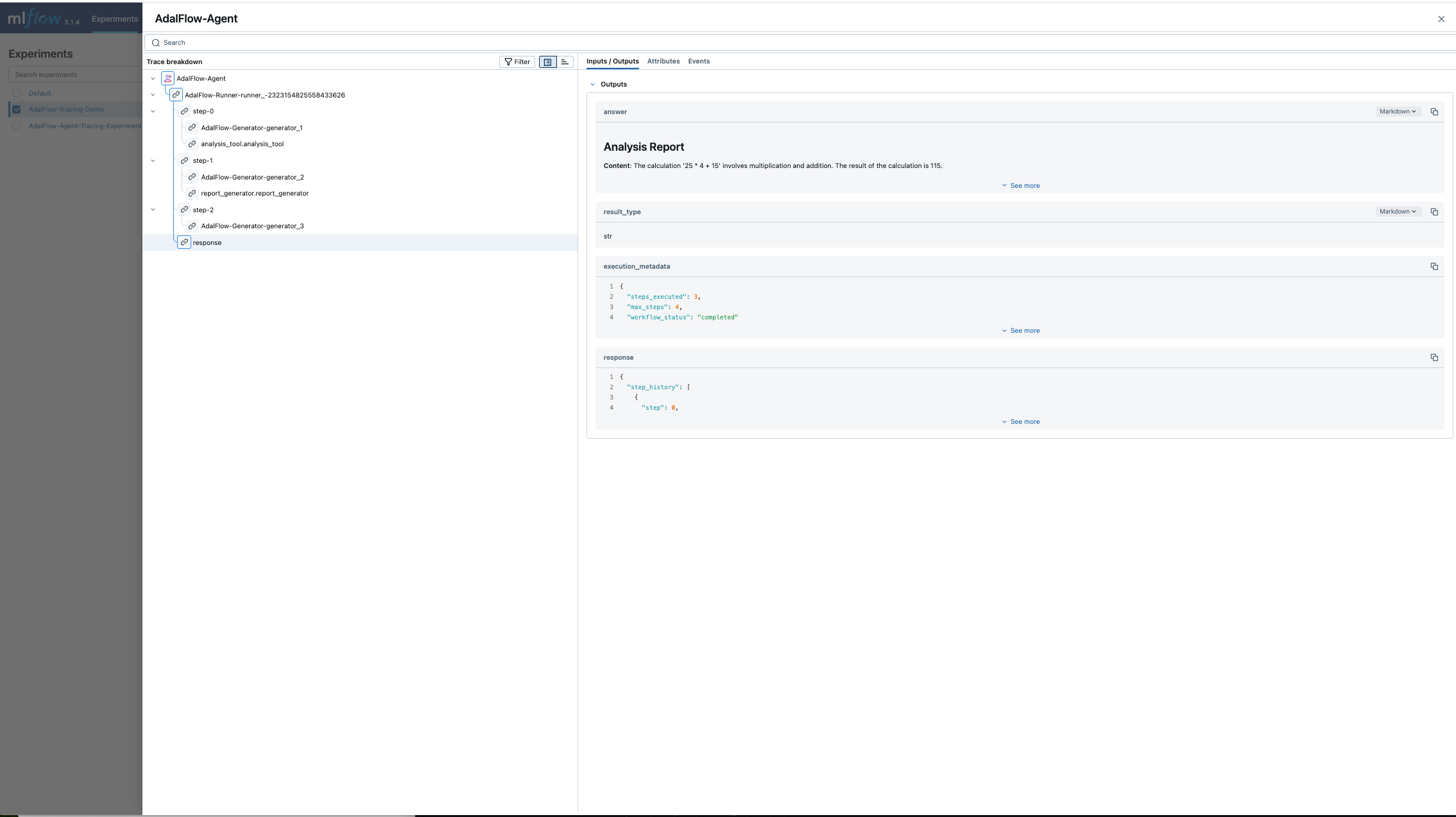 AdalFlow MLflow Integration