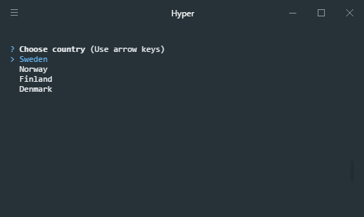 Select prompt