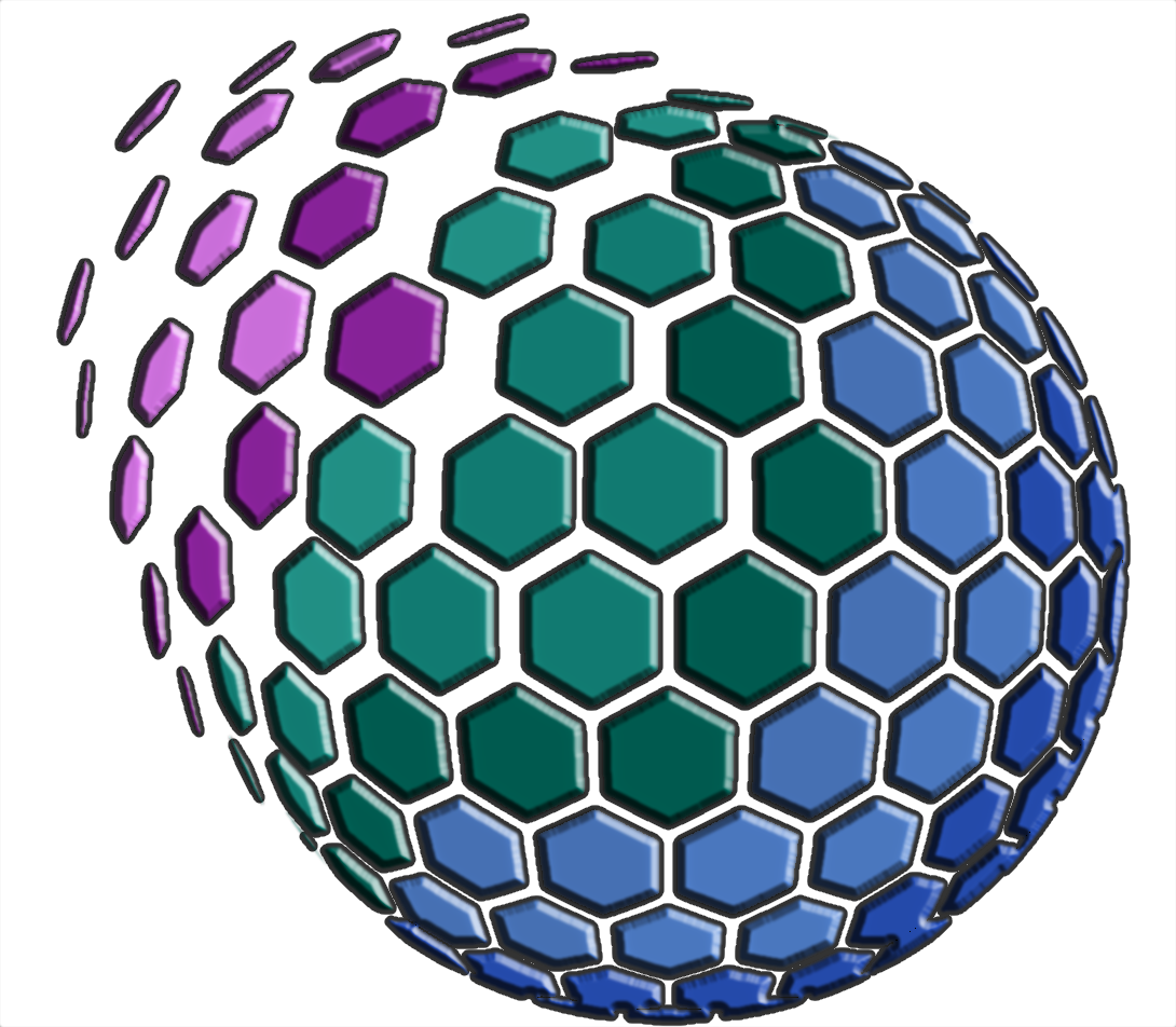 s2fft logo - schematic representation of a tiled sphere