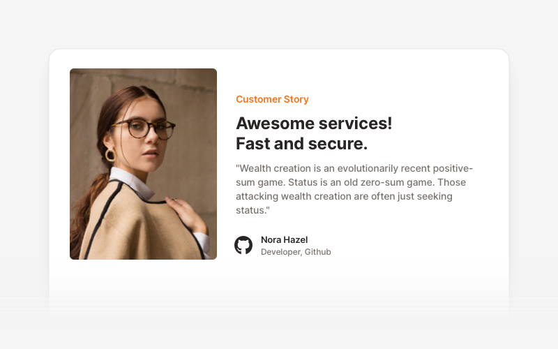 Testimonial Sections