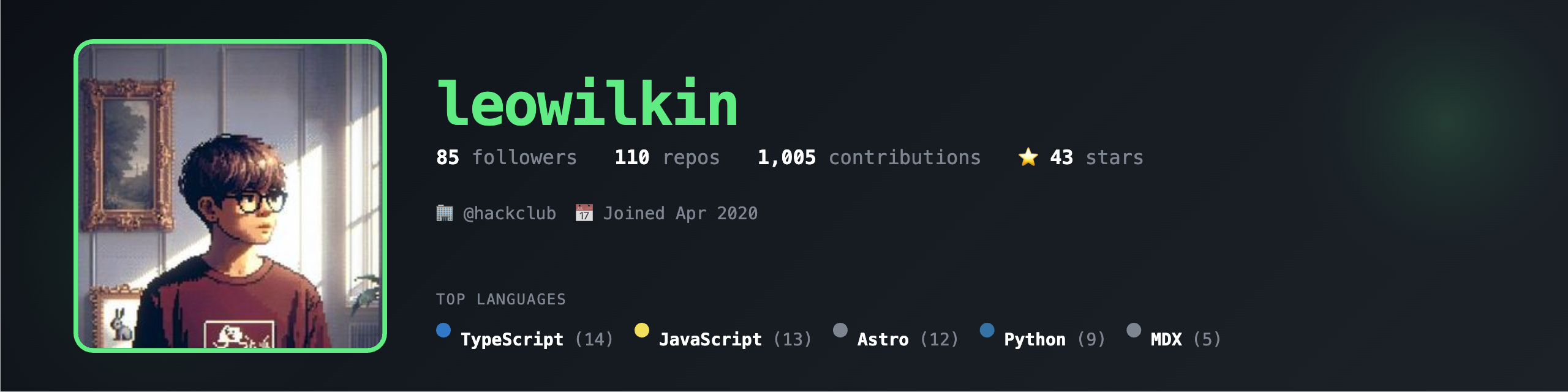 leowilkin's GitHub Banner