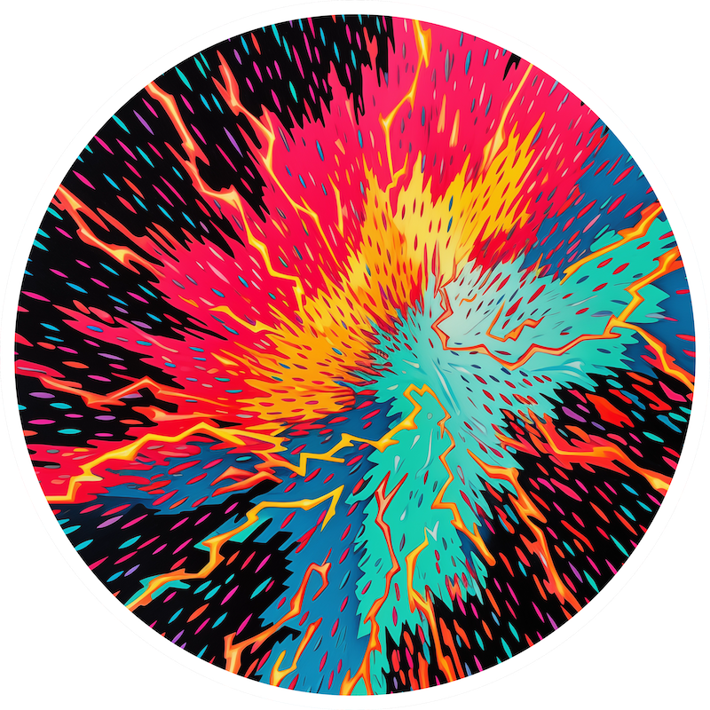 The arroy logo is electric like LMDB and made up of colored clusters (of vectors)
