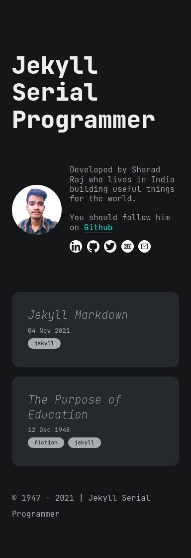 Blog page