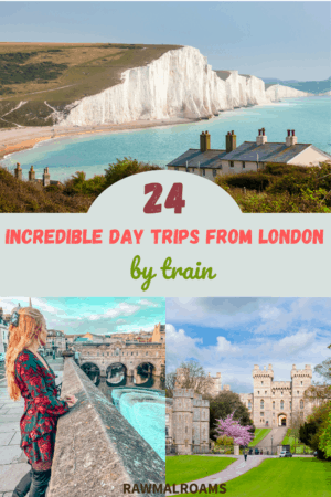 Looking for ideas for local getaways or UK staycation? This post includes some incredible ideas for easy day trips from London: Stonehnege, Bath, Seven Sisters, Windsor Castle and more. Check it out! | #daytripsfromlondon #topdaytripsfromlondon #daytripsfromlondonbytrain #londontrips