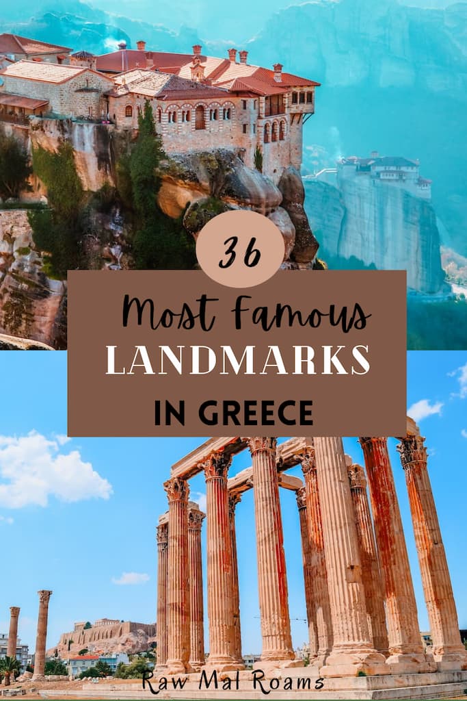 Famous landmarks in Greece | Ancient Greece landmarks | Athens Greece landmarks | Greece landmarks illustration | Greece bucket list | natural landmarks Greece | famous points of interest in Greece | things to do in Greece | beautiful places in Greece | Greece travel