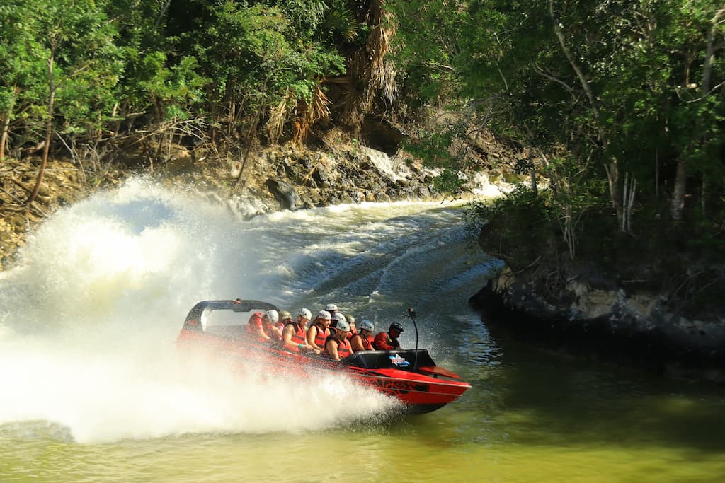 Jet boat is the most adrenaline -pumping activity at Xavage Cancun.