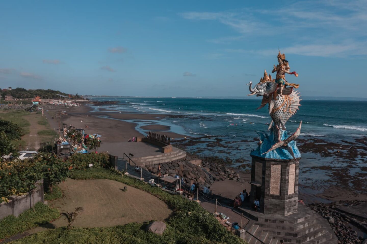 Pererenan is one of the most tranquil beaches in Canggu. black sand beach Canggu