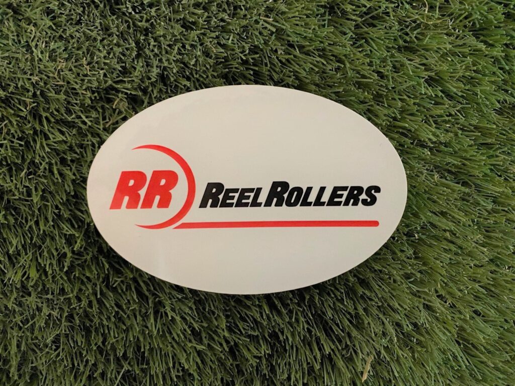 Reel Rollers Glossy Sticker - White