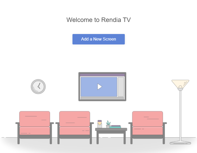 screenshot of Rendia TV app