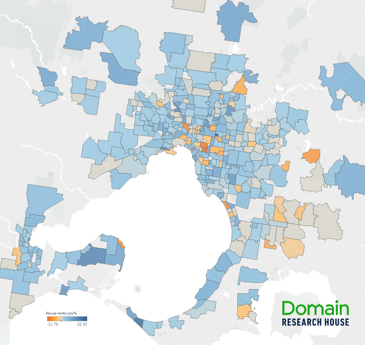 Melbourne median rents June quarter 2019