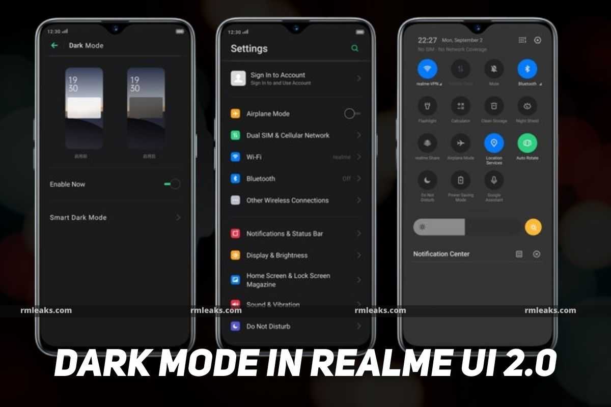 Dark Mode Realme UI 2.0