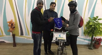 Felicitation of Rtr. Sundar Solo Cyclist