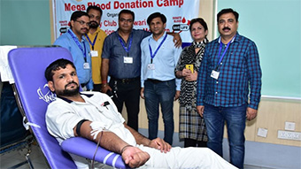MEGA BLOOD DONATION CAMP AT HERO MOTOCORP, DHARUHERA
