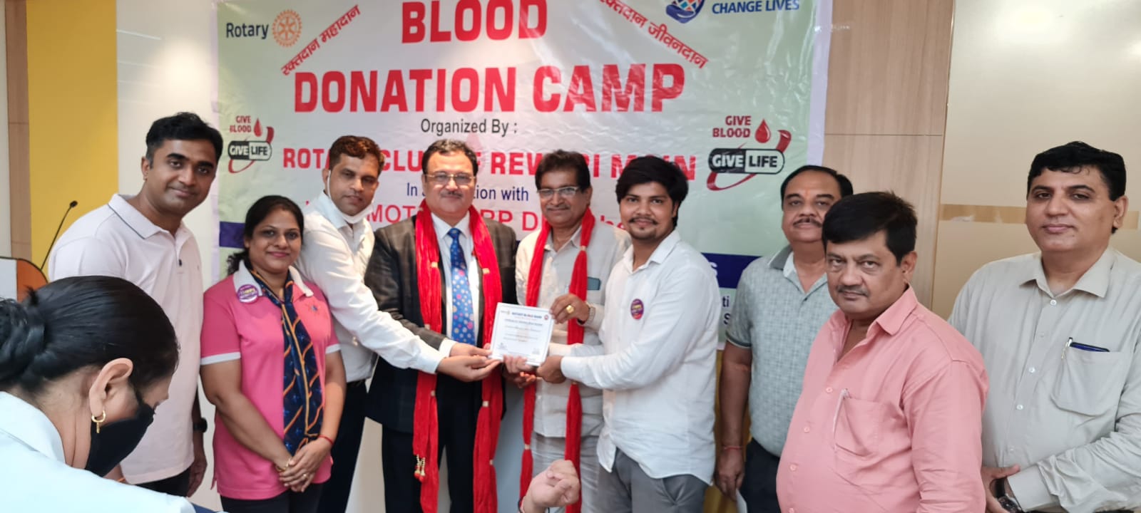 Mega Blood donation camp at Hero Motocorp, Dharuhera