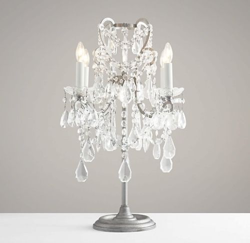 Featured Photo of Crystal Chandelier Table Lamp
