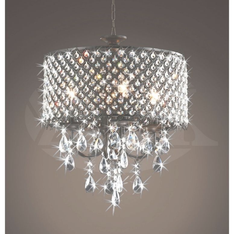 Featured Photo of Small Bronze Modern Chandelier With Crystals