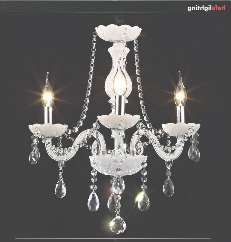 Produs – Modern White Crystal Chandelier Lights Lamp Chandeliers … Throughout White Crystal Chandelier (Gallery 40 of 45)