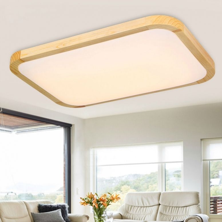 Featured Photo of Oak Square Modern Ceiling Light Fixture