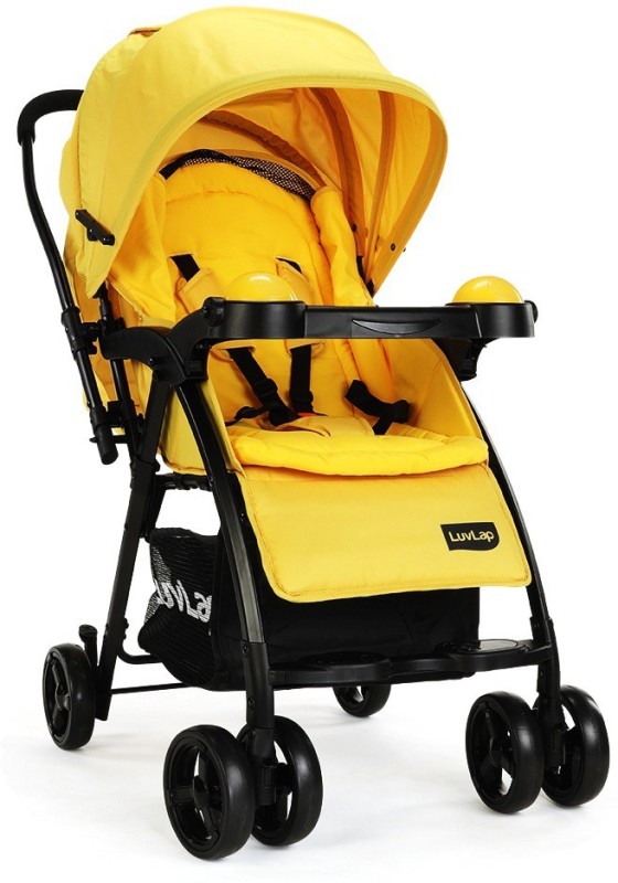 LuvLap Baby Joy Stroller Pram(3, Yellow)