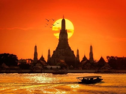 Wat Arun, Sunset, Bangkok, Thailand