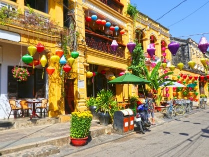 Hoi An, Ancient town colourful houses. UNESCO Heritage Site, Vietnam