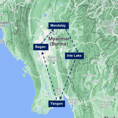 Map Great Mandalay Journey