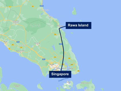 Singapore and Rawa Island