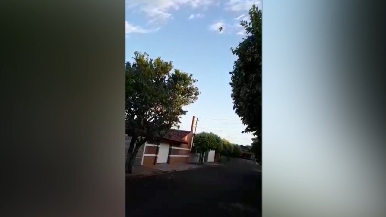 Vídeo mostra queda de balão que deixou dois mortos no interior de SP