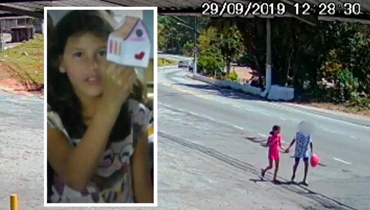 Vídeo mostra menina Raíssa andando com adolescente antes de ser morta