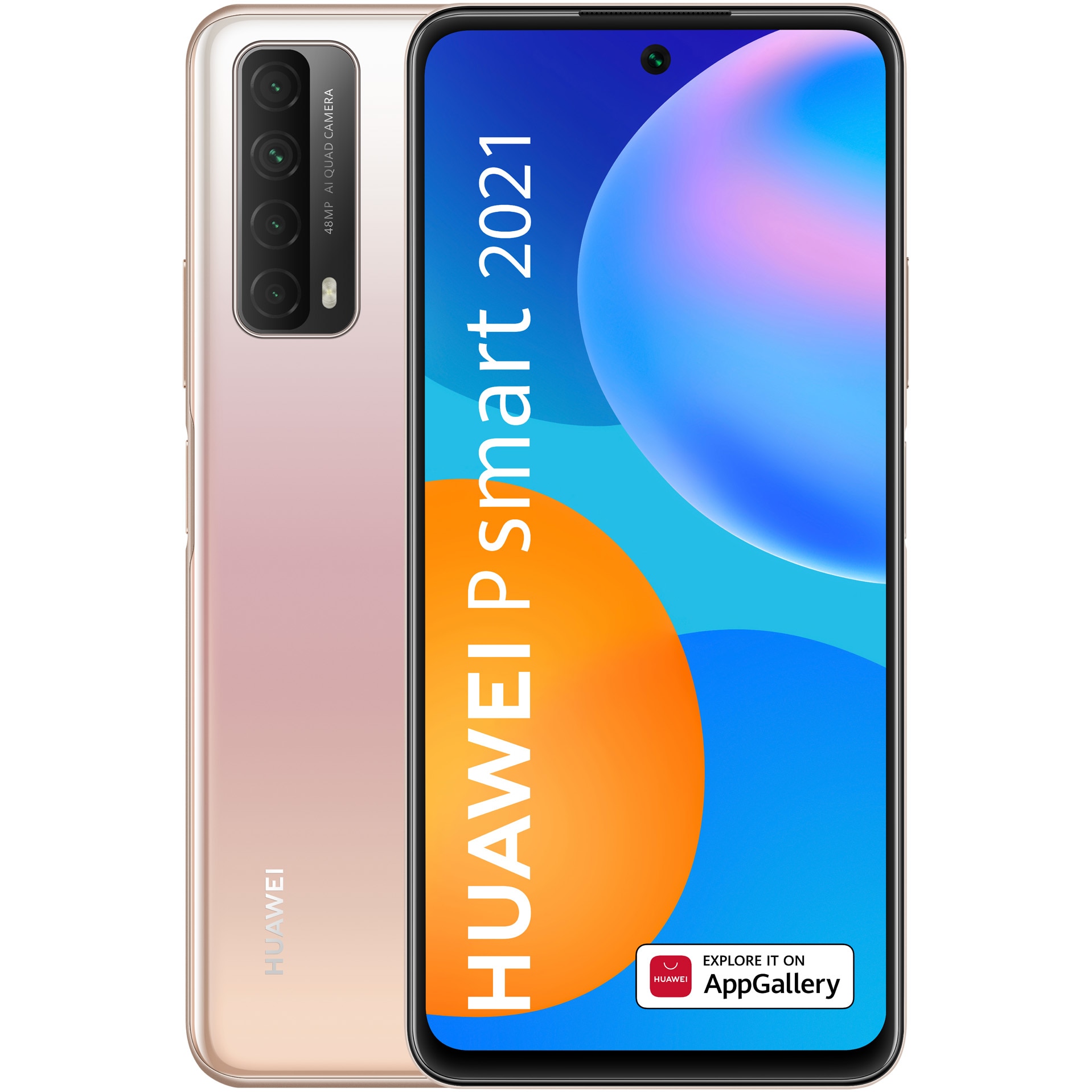 Telefon mobil Huawei P Smart (2021), Dual SIM, 128GB, 4G, Blush Gold