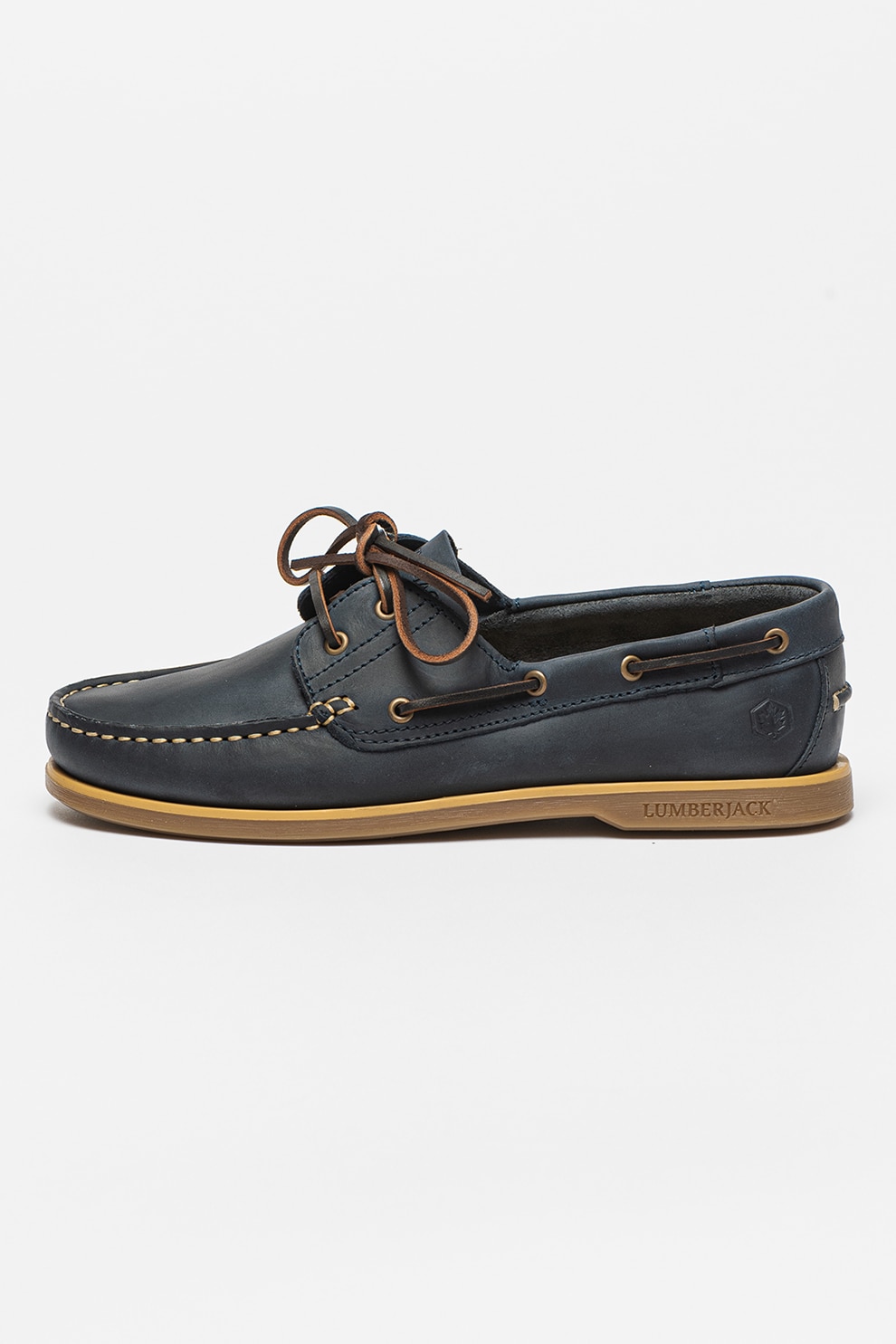 Lumberjack, Pantofi boat de piele Navigator, Albastru ultramarin