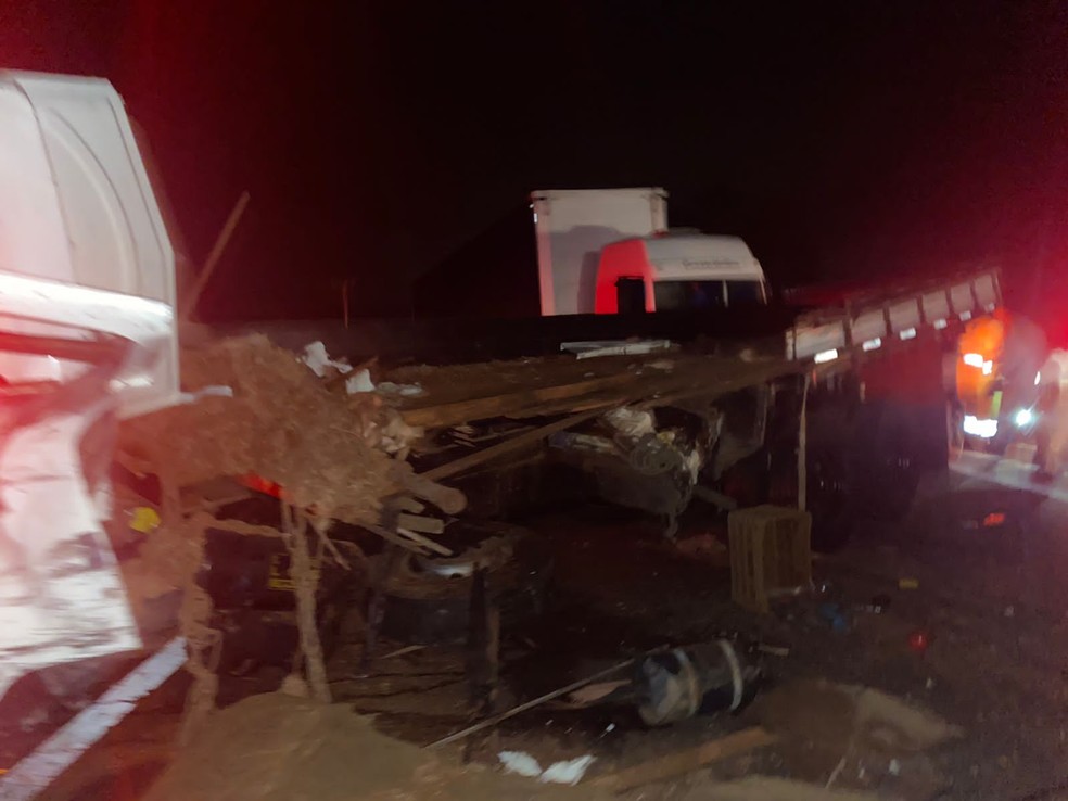 Motorista de ônibus morre e seis pessoas ficam feridas em batida com caminhão entre Salto Grande e Ibirarema — Foto: Arquivo Pessoal