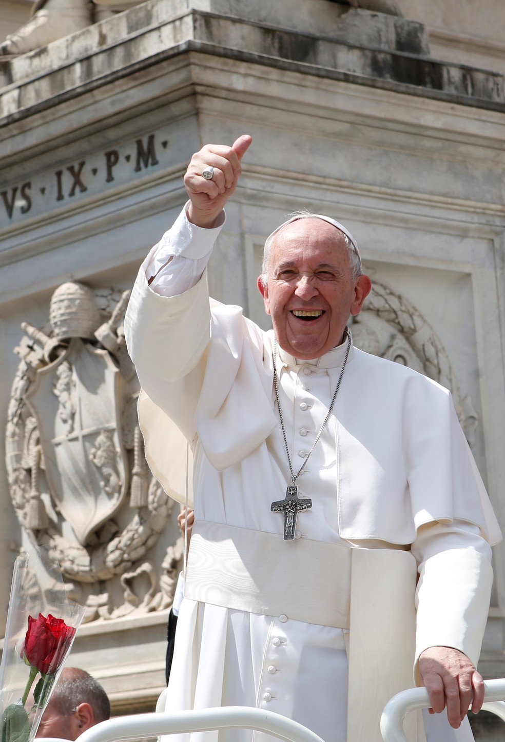 O Papa Francisco em uma das audiências semanais no Vaticano (foto de arquivo). — Foto: Remo Casilli/Reuters