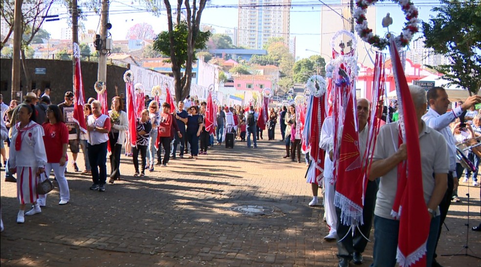 Abertura da 192ª Festa do Divino de Piracicaba, em 2018 — Foto: Reprodução/EPTV