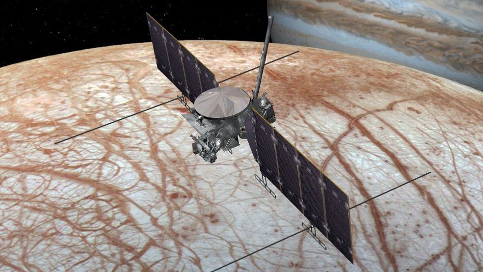A sonda Clipper fará 45 'rasantes' na lua jupteriana em sua missão (Foto: NASA/JPL-Caltech )