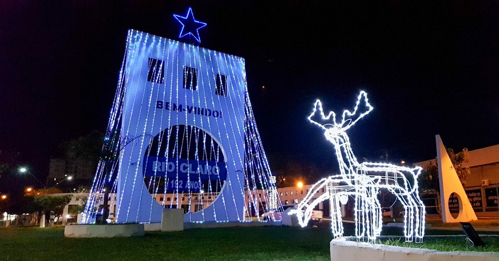 Decoração de Natal em Rio Claro — Foto: Prefeitura de Rio Claro/ Divulgação