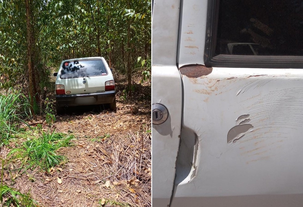 Carro de jovem desaparecido foi encontrado em plantação de eucalipto em São Miguel Arcanjo — Foto: Arquivo pessoal