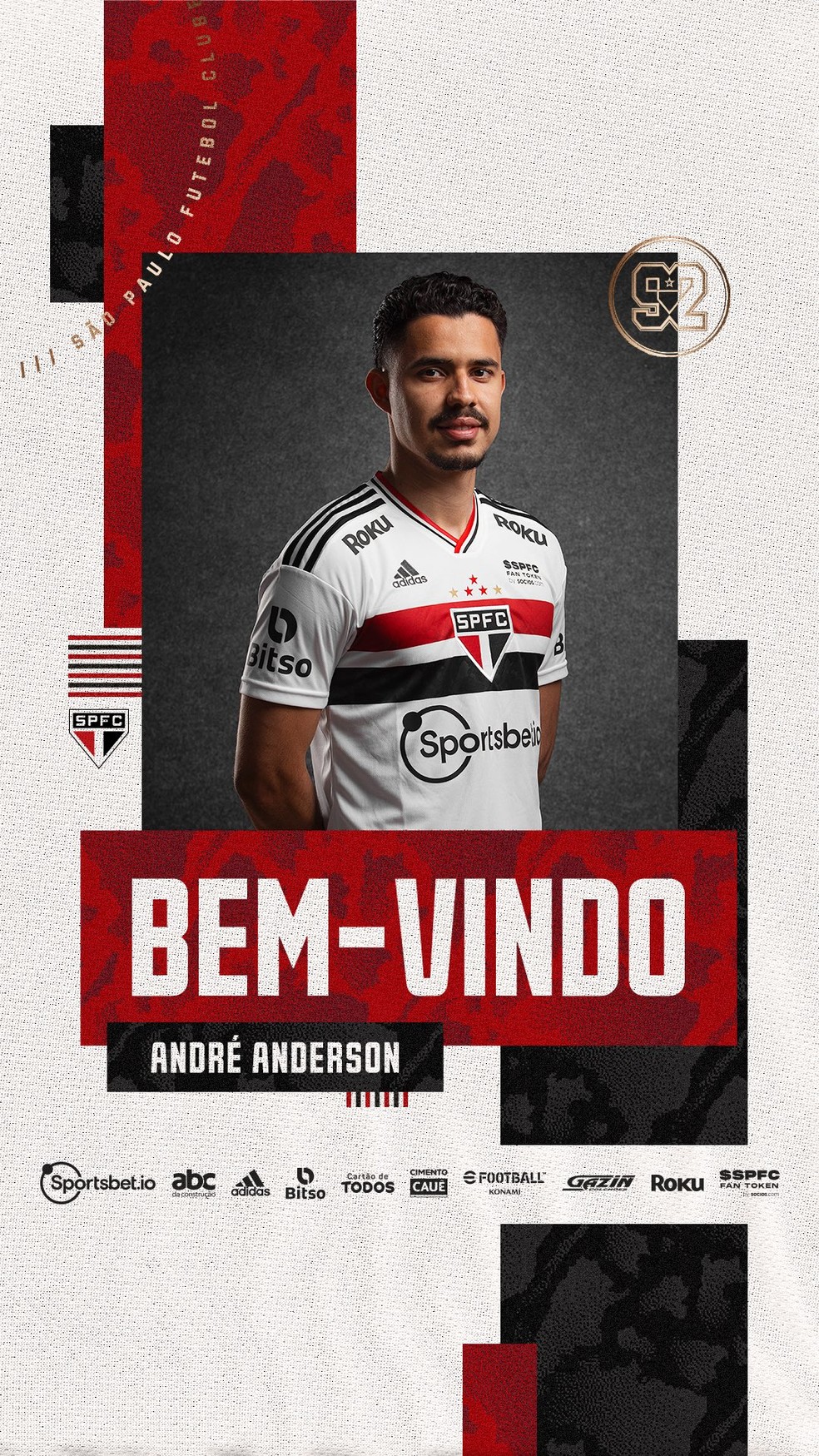 São Paulo anuncia André Anderson — Foto: Reprodução