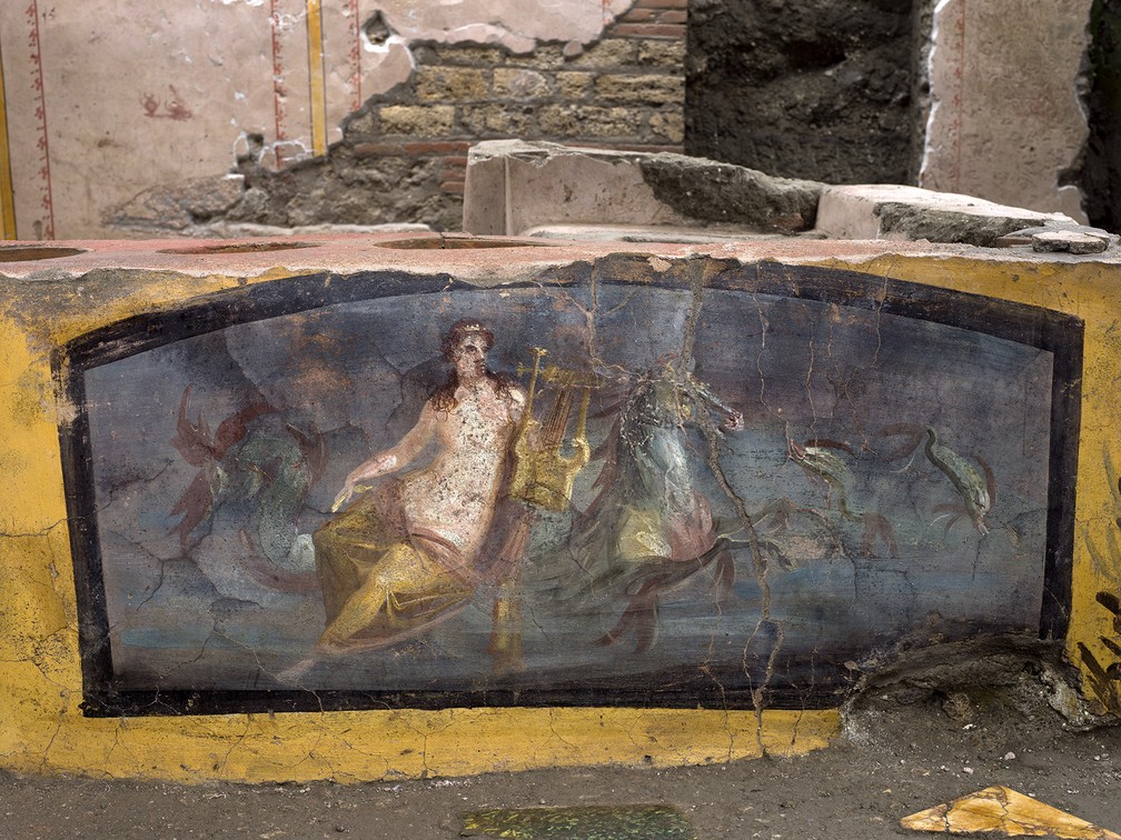 Descoberta foi feita em Pompeia, no sul da Itália — Foto: Parque arqueológico da Pompeia via AP