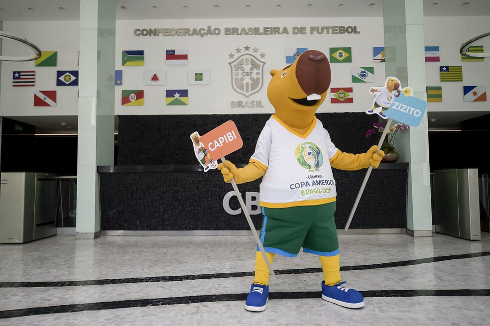 Capibi ou Zizito, votação decide nome da mascote — Foto: Divulgação/CBF