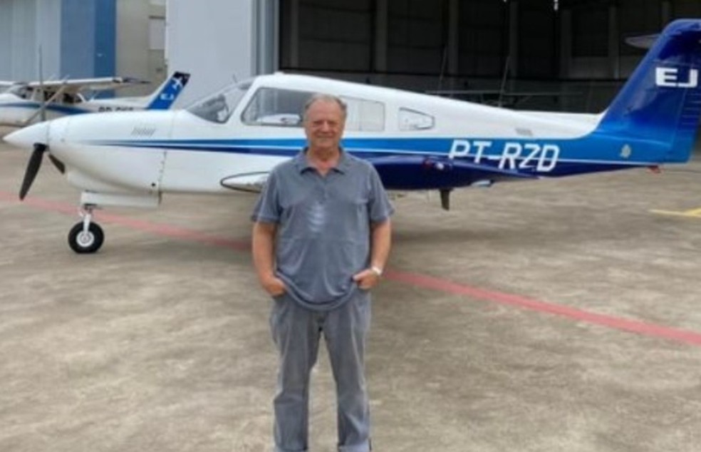 Edmir Gonçalves, sócio da escola onde se formou o piloto Alan Henrique, em Itápolis: "Ele era tão bom que virou nosso instrutor" — Foto: Reprodução/Instagram