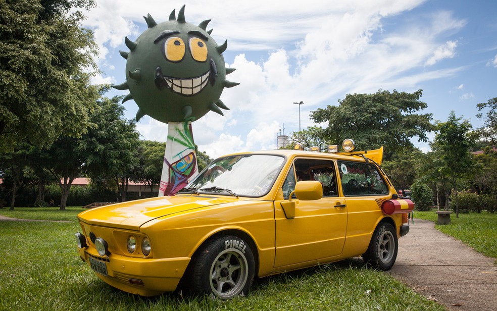Brasília amarela foi um dos símbolos da banda Mamonas Assassinas — Foto: Fábio Tito/G1/Arquivo