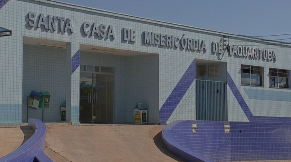 Santa Casa Taquarituba está com 100% dos leitos Covid ocupados — Foto: Reprodução/TV TEM