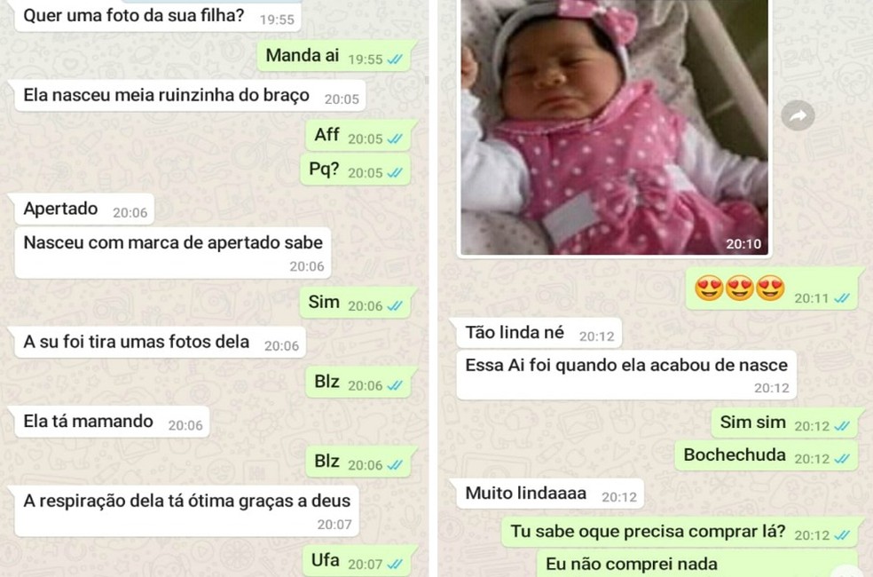 Pai de gestante teria mentido para o genro sobre o nascimento da neta em São Vicente, SP — Foto: Arquivo pessoal