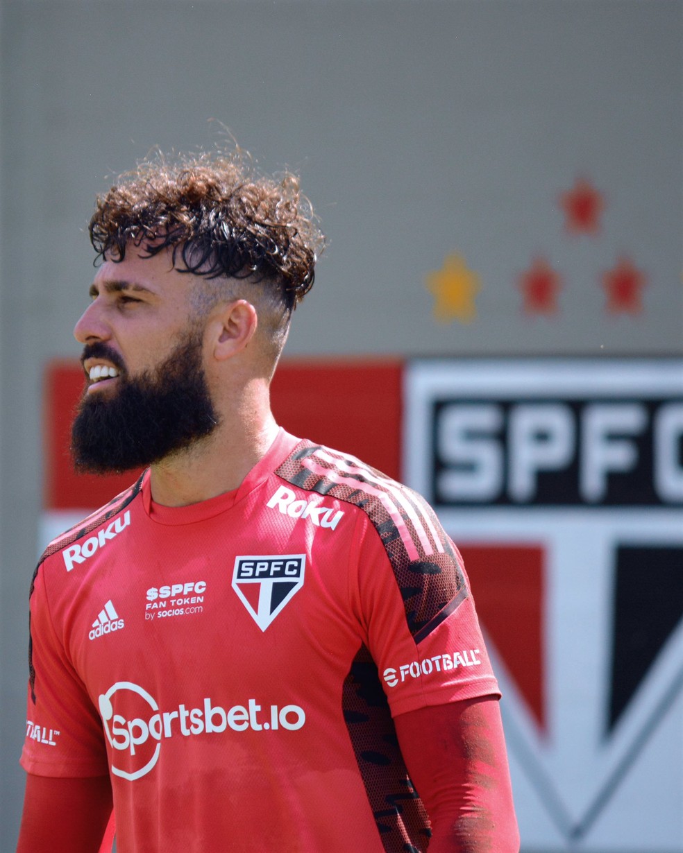 Jandrei no treino do São Paulo  — Foto: São Paulo FC