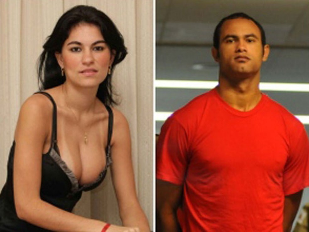 Eliza Samudio e o ex-goleiro Bruno — Foto: Reprodução/Arquivo pessoal/TV Globo